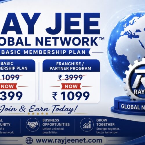 Ray jee Global Network Plan -₹399 ( Become a verified partner member -Now ₹399 Only