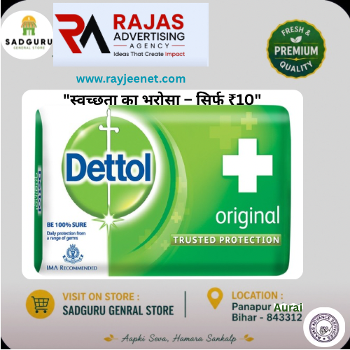 Dettol Original Bath Soap – ₹10 Pack | Germ Protection Soap