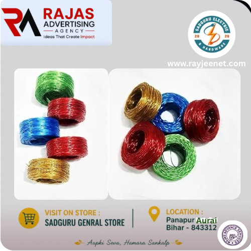 Plastic Binding Wire Roll – Multi-Color Flexible Tying Wire for Household, Packaging & Gardening